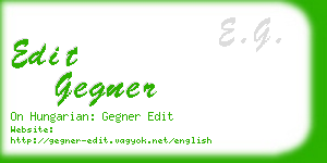 edit gegner business card